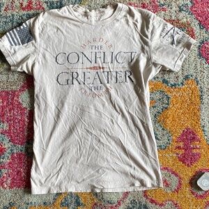 3/$10 Grunt Style Conflict Graphic Tee - Cream small